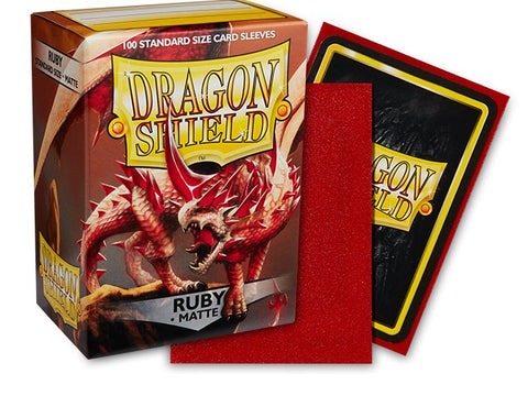 Dragon Shield Sleeves: Standard Matte - Ruby 100CT