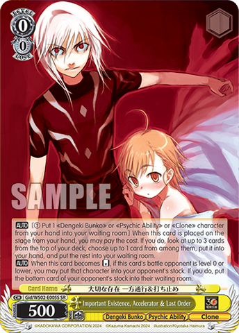 Gid/WS02-E005S Important Existence, Accelerator & Last Order