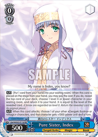 Gid/WS02-E116 Pure Sister, Index