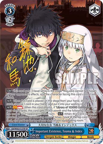 Gid/WS02-E127SP Important Existence, Touma & Index