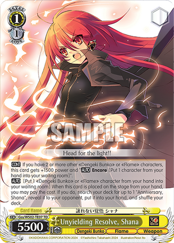 Gss/WS02-TE07 Unyielding Resolve, Shana