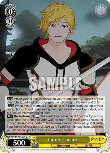 RWBY/WXE01-01 Jaune: Unsure