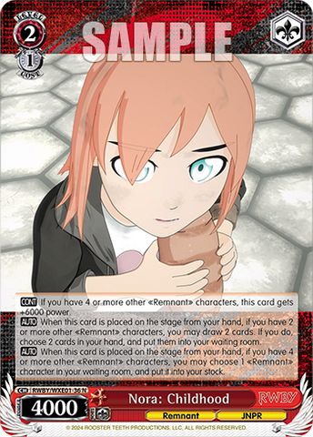 RWBY/WXE01-36 Nora: Childhood