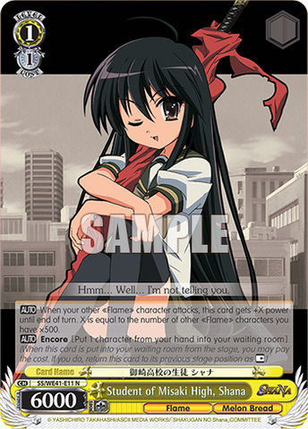 SS/WE41-E11 Student of Misaki High, Shana