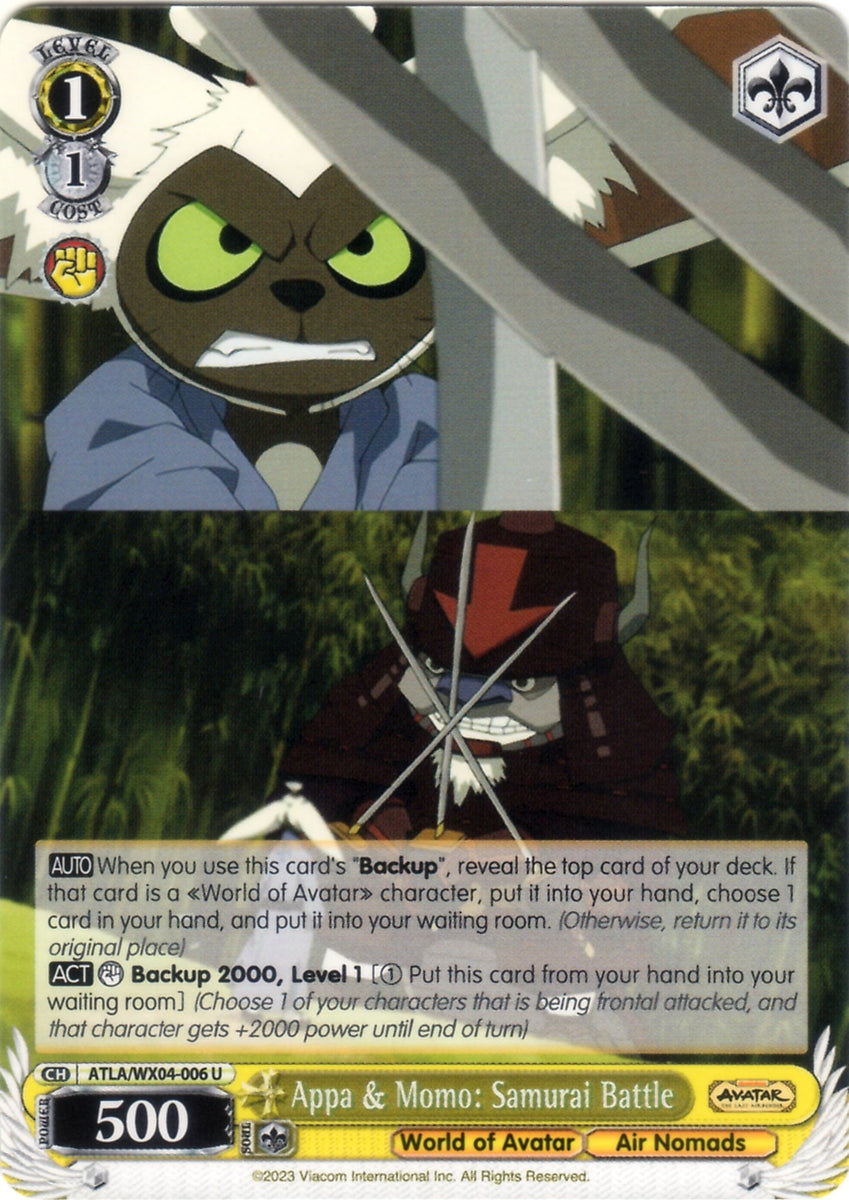 ATLA/WX04-006 Appa & Momo: Samurai Battle – Strictly Broken TCG